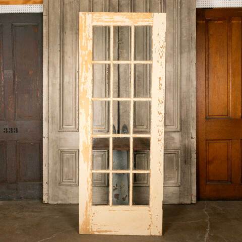 #46871 32x83 Antique Wood 15 Lite French Door image 4