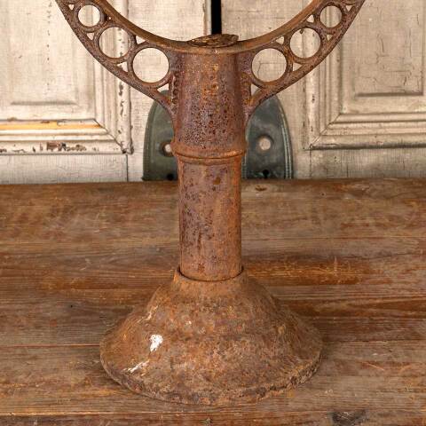 #46934 Antique Rusty Cast Iron Water Tank Stand image 2