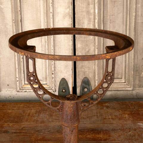 #46934 Antique Rusty Cast Iron Water Tank Stand image 4