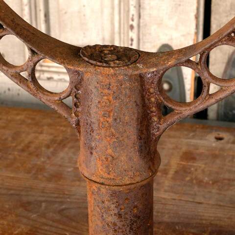 #46934 Antique Rusty Cast Iron Water Tank Stand image 7