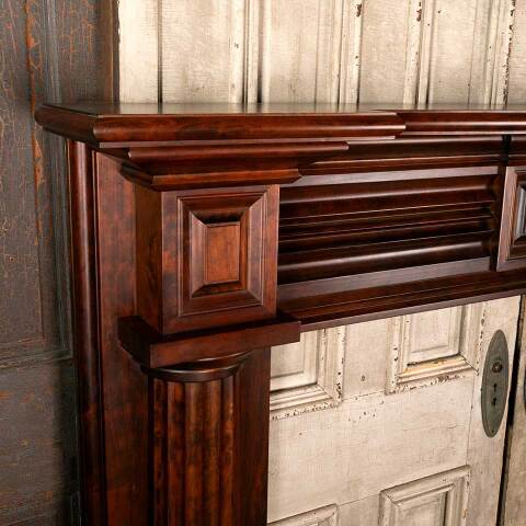 #46935 Architectural Salvage Wood Fireplace Mantel image 2