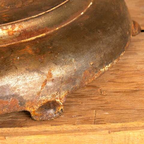 #46999 Round Antique Cast Brass Floor Lamp Base image 4