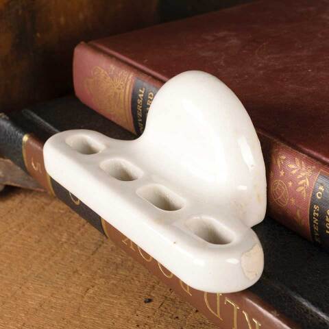 #47070 Antique Porcelain Toothbrush Holder image 4