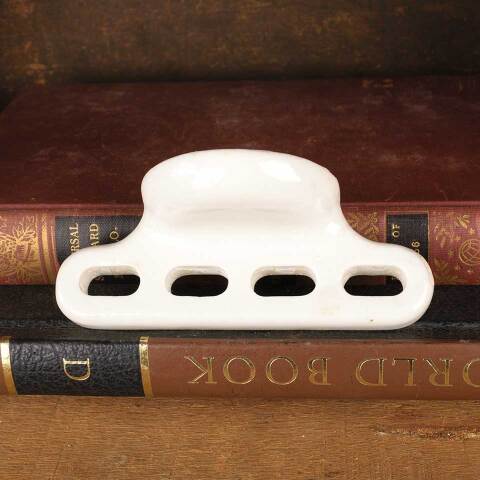 #47070 Antique Porcelain Toothbrush Holder image 6