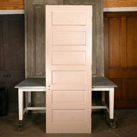 #47085 32x89 Antique 6 Panel Wood Interior Door image 4