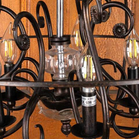 #47120 Modern Metal Sphere 5 Light Chandelier image 8