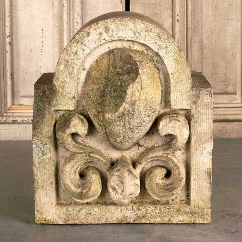 #47137 Antique Terra Cotta Pediment Cartouche image 2