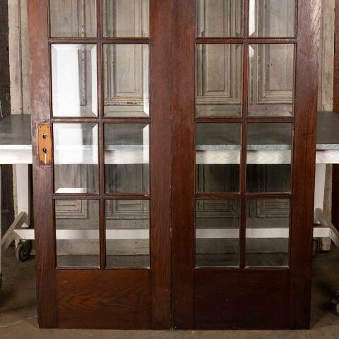 #47188 49x81 Antique Oak 10 Lite French Doors image 7