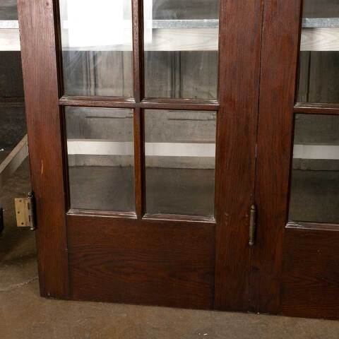 #47188 49x81 Antique Oak 10 Lite French Doors image 4