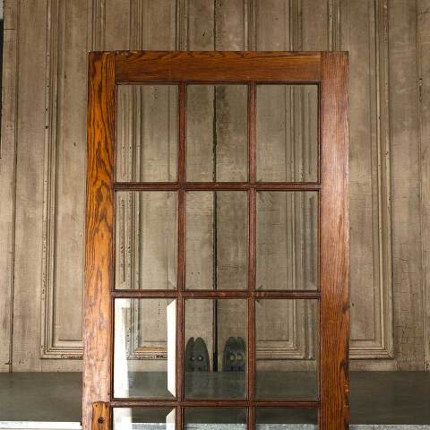 #47189 33x79 Antique Oak 15 Lite French Door image 6