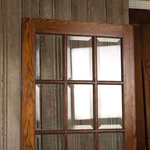 #47189 33x79 Antique Oak 15 Lite French Door image 8