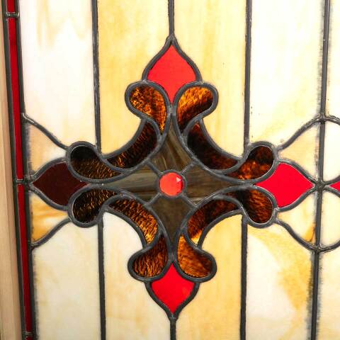 #47224 Salvaged Stained Glass Window Panel image 2