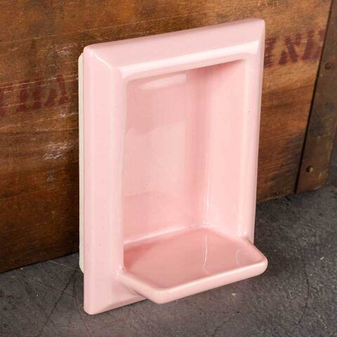 #47268 Vintage Pink Wall Niche Soap Holder image 2