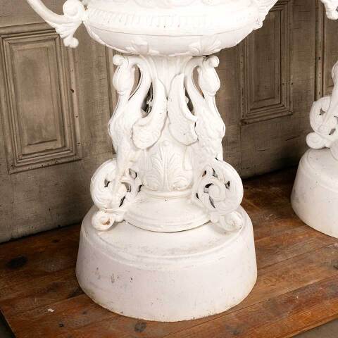 #47274 Pair of Cast Aluminum Garden Planter Urns image 6