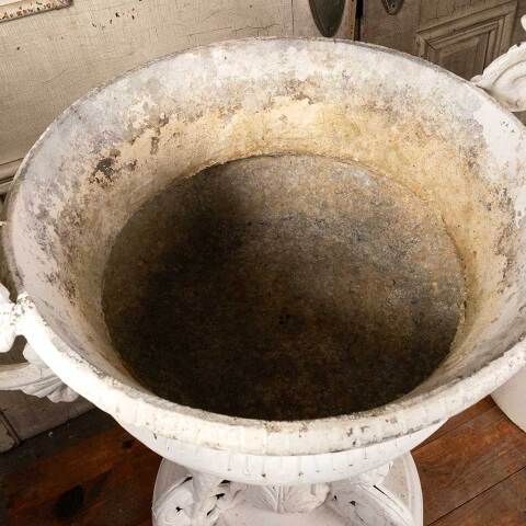 #47274 Pair of Cast Aluminum Garden Planter Urns image 8