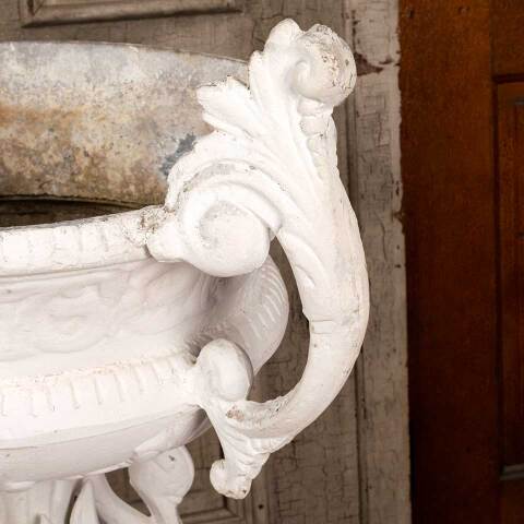 #47274 Pair of Cast Aluminum Garden Planter Urns image 5