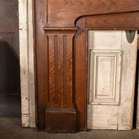 #47285 Salvaged Antique Wood Fireplace Mantel image 3