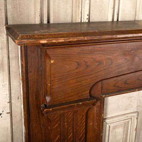 #47285 Salvaged Antique Wood Fireplace Mantel image 2
