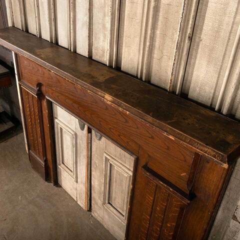 #47285 Salvaged Antique Wood Fireplace Mantel image 5