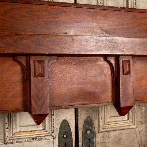 #47288 60x62 Antique Wood Fireplace Mantel image 5