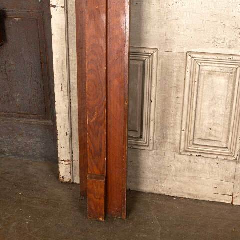 #47288 60x62 Antique Wood Fireplace Mantel image 4