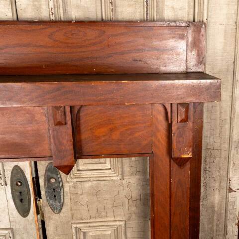 #47288 60x62 Antique Wood Fireplace Mantel image 6