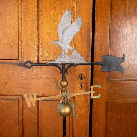 #47291 Vintage Cast Aluminum Eagle Weathervane image 2