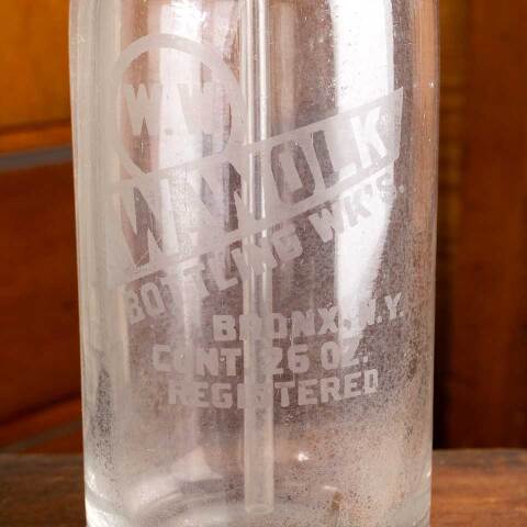 #47292 Antique Etched Glass W. Wolk Seltzer Bottle image 4