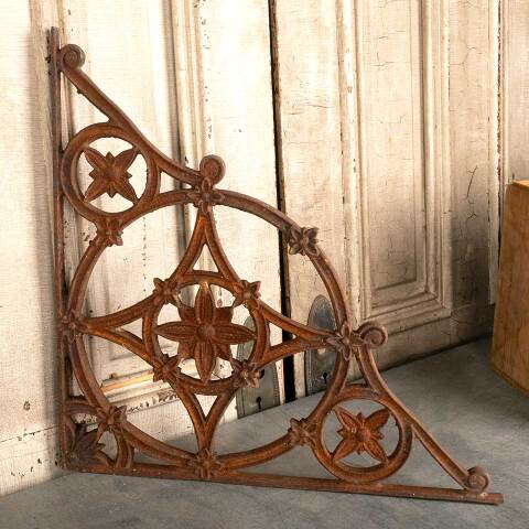 #47293 Antique Cast Iron Triangle Building Ornament image 2