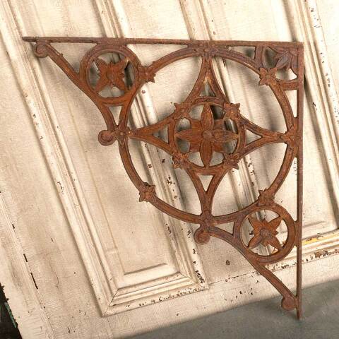 #47293 Antique Cast Iron Triangle Building Ornament image 3