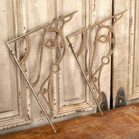 #47321 Antique Cast Iron Marble Top Sink Brackets image 5