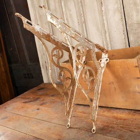 #47322 Antique Cast Iron Marble Top Sink Brackets image 4