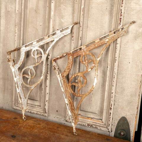 #47322 Antique Cast Iron Marble Top Sink Brackets image 6