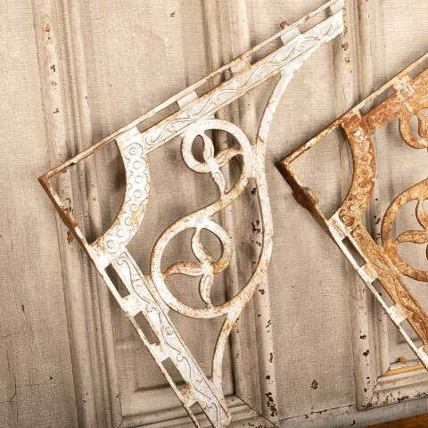 #47322 Antique Cast Iron Marble Top Sink Brackets image 7