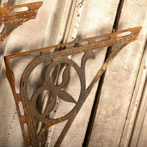 #47323 Antique Cast Iron Marble Top Sink Brackets image 8