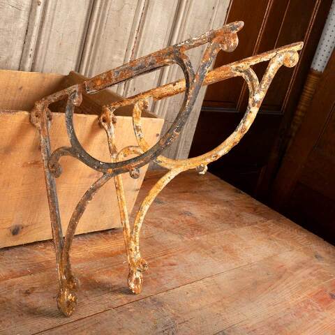 #47327 Antique Cast Iron Marble Top Sink Brackets image 4