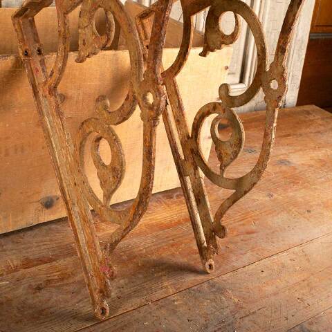 #47328 Antique Cast Iron Marble Top Sink Brackets image 3