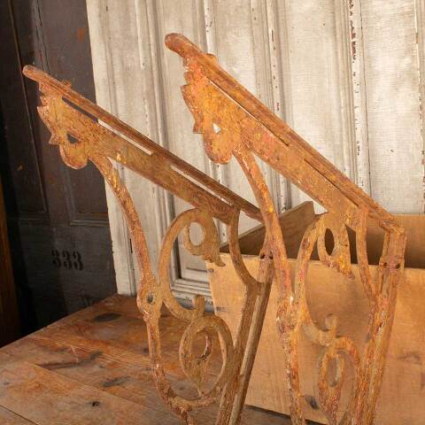 #47328 Antique Cast Iron Marble Top Sink Brackets image 4