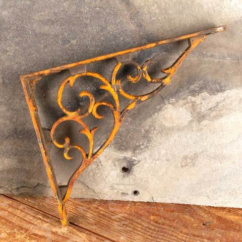 #47408 Antique Ornate Cast Iron Shelf Bracket image 6