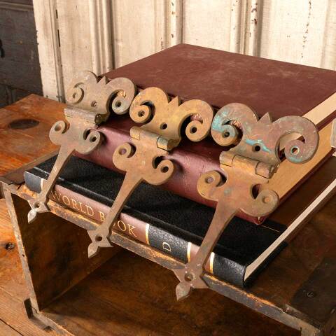 #47422 Antique Bronze Ornate Strap Hinges image 8