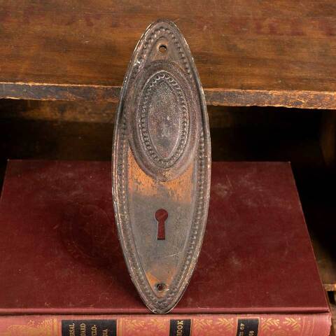 #47460 Antique Oval Beaded Door Hardware Set image 3