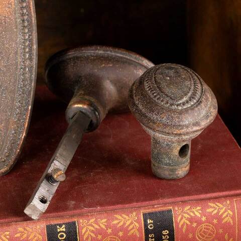 #47460 Antique Oval Beaded Door Hardware Set image 8