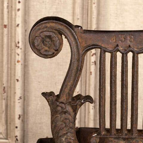 #47512 Antique Victorian Cast Iron Lyre Boot Scraper image 6