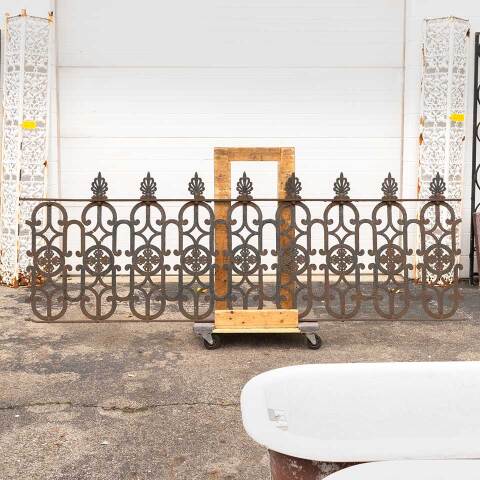 #47518 Antique Ornate Cast Iron Fencing Section image 7