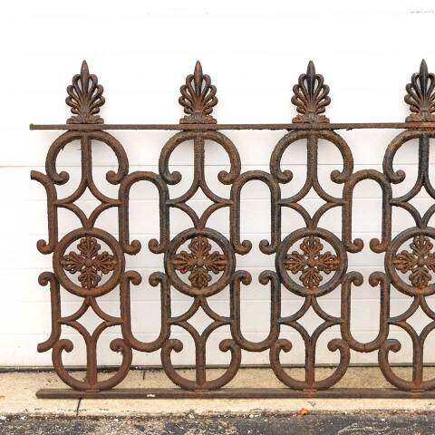 #47518 Antique Ornate Cast Iron Fencing Section image 2