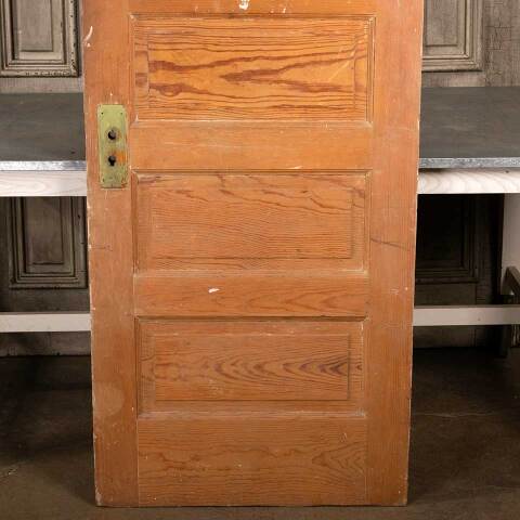 #47523 30x77 Antique 5 Panel Pine Interior Door image 3