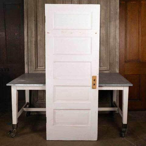 #47523 30x77 Antique 5 Panel Pine Interior Door image 4