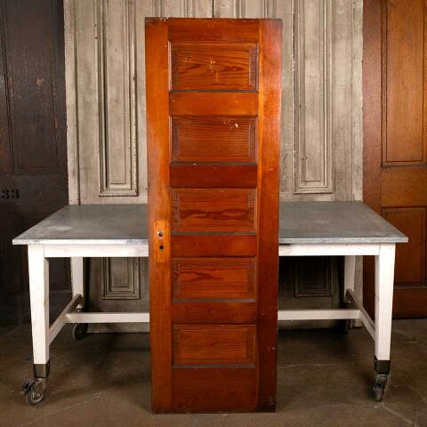 #47526 24x72 Antique 5 Panel Pine Interior Door image 4