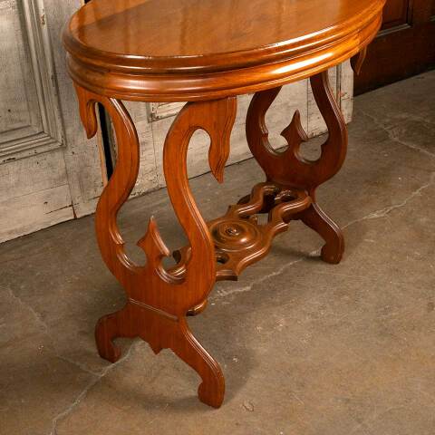 #47531 Antique Victorian Oval Walnut Parlor Table image 4