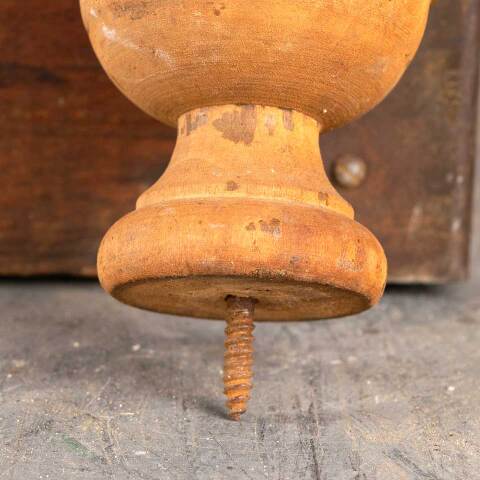 #47567 Salvaged Antique Turned Wood Acorn Finial image 2
